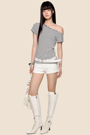 Rivet Retro A-Line Shorts