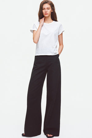 Rolled Hem Cotton T-Shirt