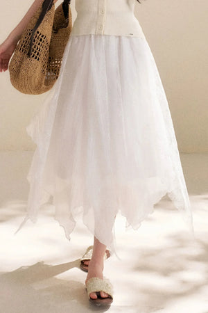 Romantic Asymmetrical Lace Skirt