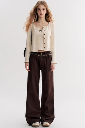 Romantic Autumn Lace Knit Cardigan