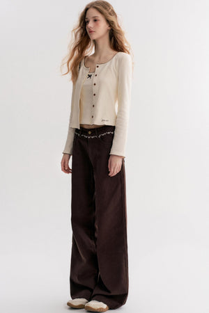 Romantic Autumn Lace Knit Cardigan