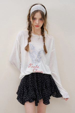 Romantic Floral Mini Skirt