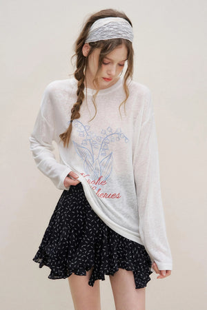 Romantic Floral Mini Skirt