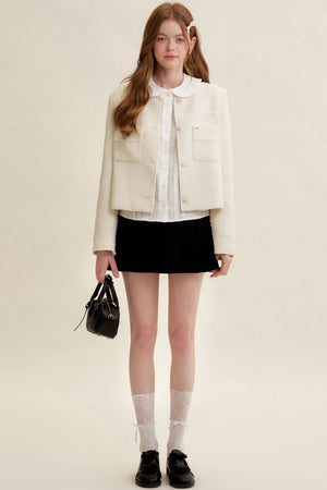 Romantic Floral Tweed Jacket