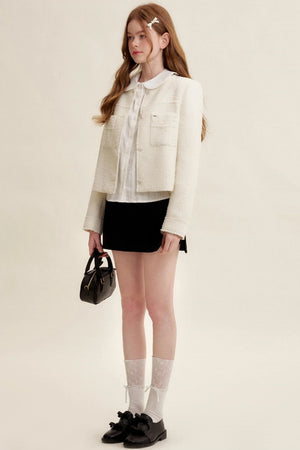 Romantic Floral Tweed Jacket