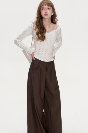 Romantic French Lace Bow Top