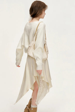 Romantic Lace Asymmetrical Dress