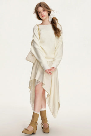 Romantic Lace Asymmetrical Dress