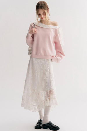 Romantic Lace High-Waisted Maxi Skirt