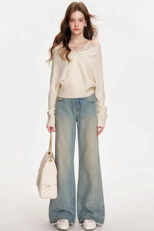 Romantic Lace Knit Top