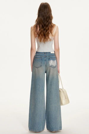 Romantic Lace Patchwork Jeans