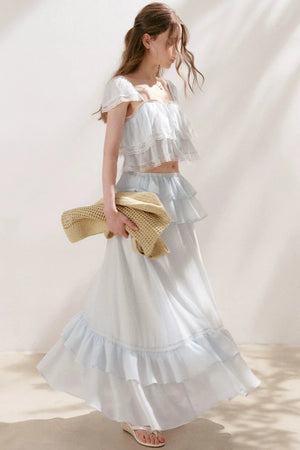 Romantic Lace Ruffle Skirt Set-Up