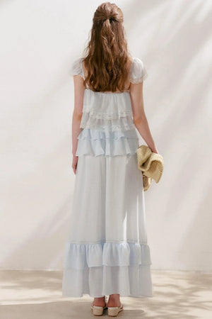 Romantic Lace Ruffle Skirt Set-Up