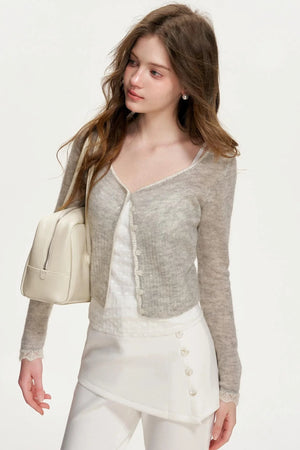 Romantic Lace Sheer Knitted Vest