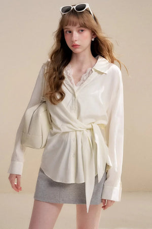 Romantic Lace Tencel Blouse