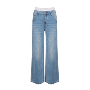 Romantic Lace Wide-Leg Jeans