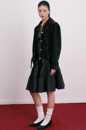 Romantic Pleated Flower Bud Skirt