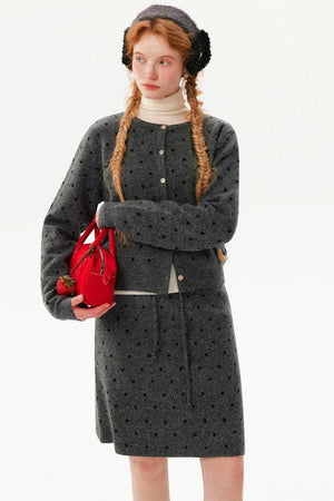 Romantic Polka Dot Cardigan Set-Up
