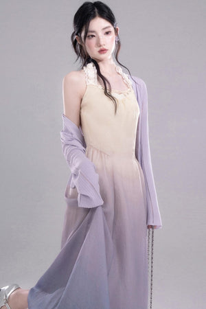 Romantic Purple A-Line Dress