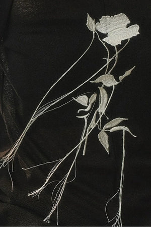 Rose Embroidery Knit Top