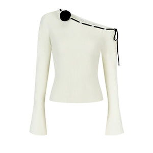 Rose Flower Knitted Top