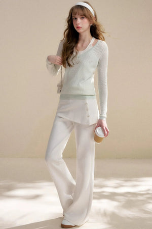 Rose Fragrance Wool Sweater