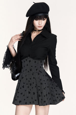 Rose Island High Waist Pleated Skirt