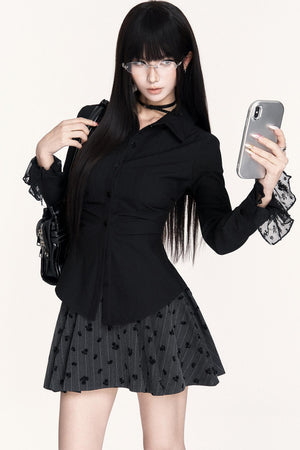Rose Island High Waist Pleated Skirt