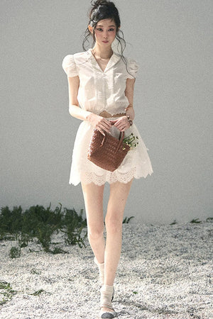 Rose Lace Reversible Two-Piece Set-Up
