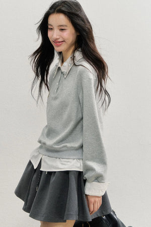 Rose Rhinestone Sweatshirt
