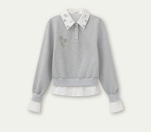 Rose Rhinestone Sweatshirt