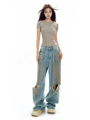 Round Neck Tight Short Sleeve T-Shirt