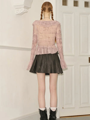 Ruffle Graffiti Top