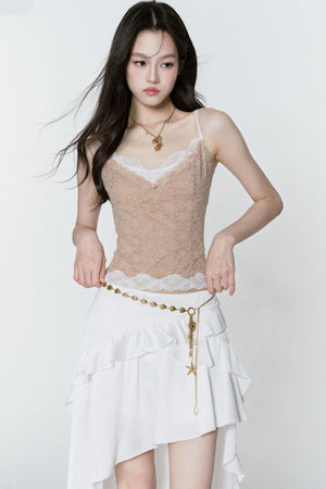Ruffle Halter Bustier Top Set-Up