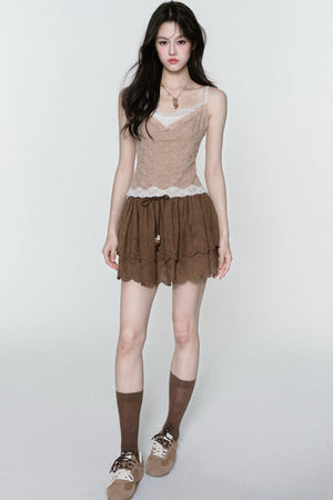 Ruffle Halter Bustier Top Set-Up