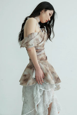 Ruffle Slouch Vest