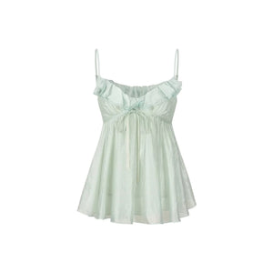 Ruffled Acetate Lace Top