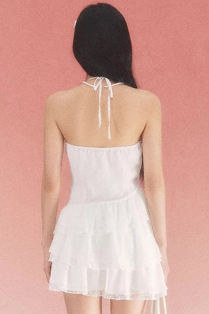 Ruffled Halter Neck Dress