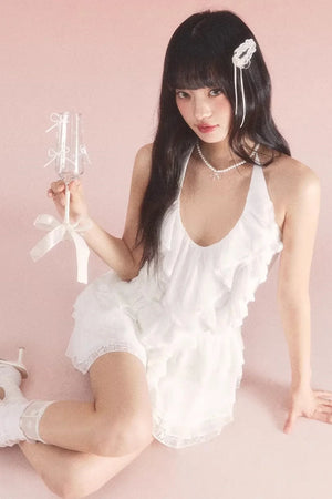 Ruffled Halter Neck Dress