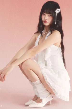 Ruffled Halter Neck Dress
