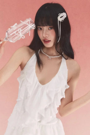 Ruffled Halter Neck Dress