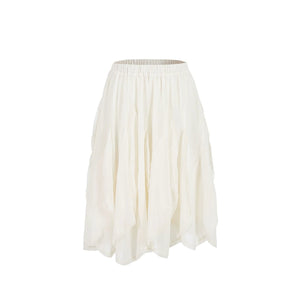 Ruffled Lace Patchwork Skirt