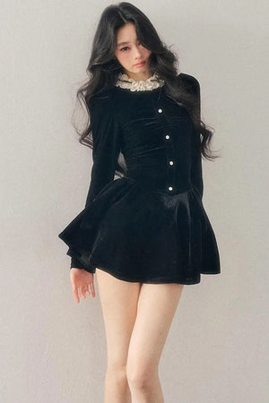 Ruffled Lace Winter Dress