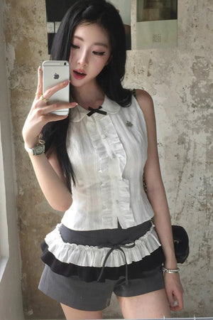 Ruffled Narcissus Two-Piece Set-Up
