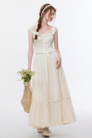 Ruffled Waist Skirt Set-Up