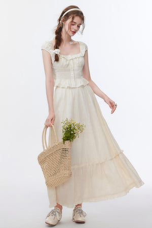 Ruffled Waist Skirt Set-Up