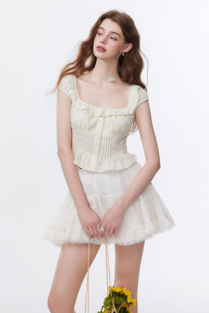 Ruffled Waist Skirt Set-Up