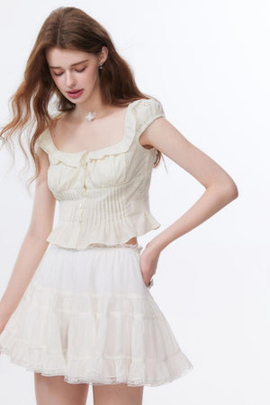 Ruffled Waist Skirt Set-Up