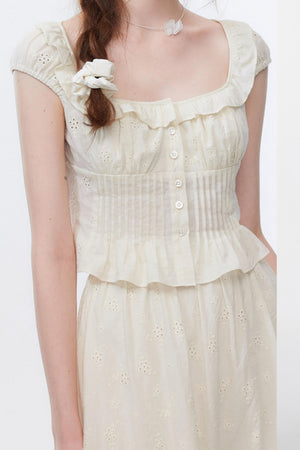 Ruffled Waist Skirt Set-Up