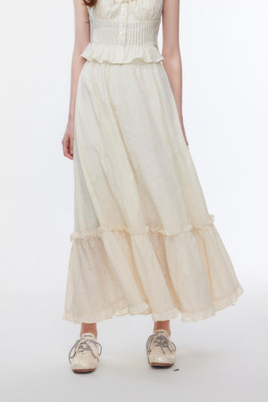 Ruffled Waist Skirt Set-Up